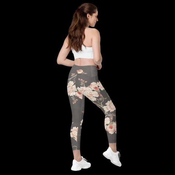 Black Cherry Leggings With Pockets - Picture 9 of 10